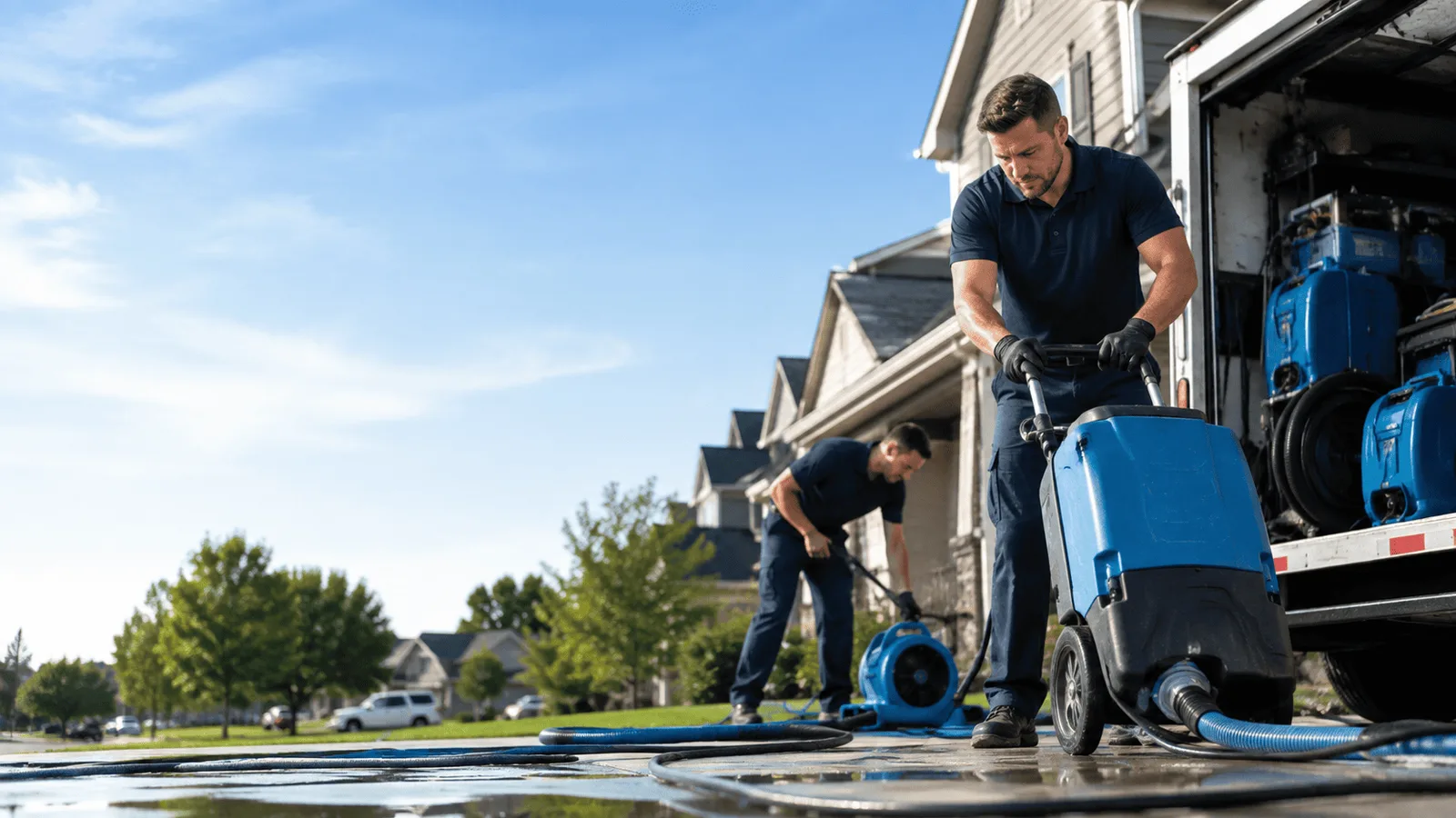 Dehumidification being performed in South Easton, MA